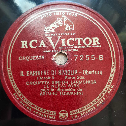 Pasta Arturo Toscanini Orq Nueva York Rca Victor Tc62