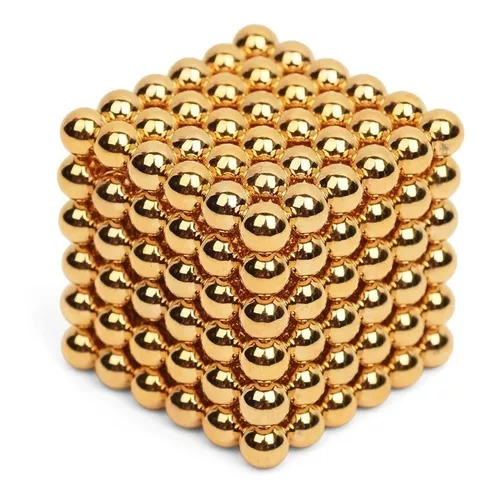 Cubo Magico Imanes Neodimio 216 Esferas 5mm Dorado