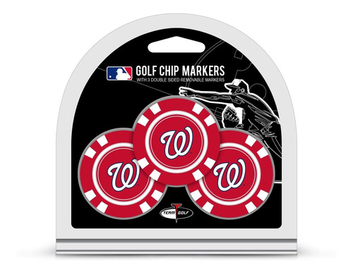 Team Golf Mlb Chip Ball Markers 3 Count Poker Size With