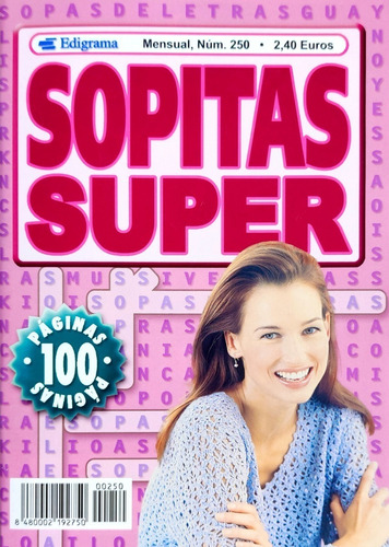 Sopas De Letras Sopitas Super  N° 250 - 100 Paginas