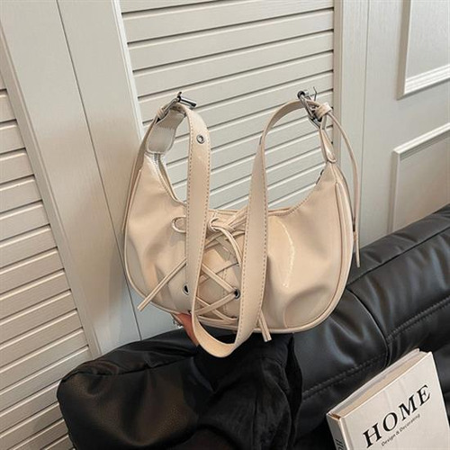 Bolso Hombro En Forma Media Luna Para Mujer, Bolso