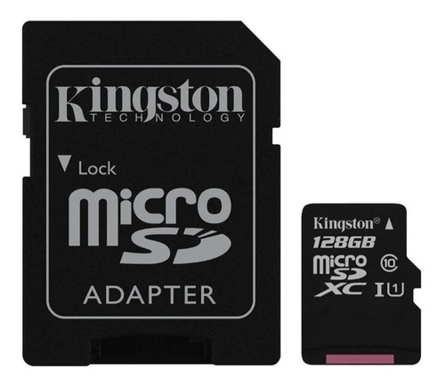 Tarjeta de memoria Kingston SDCX10 con adaptador SD 128GB