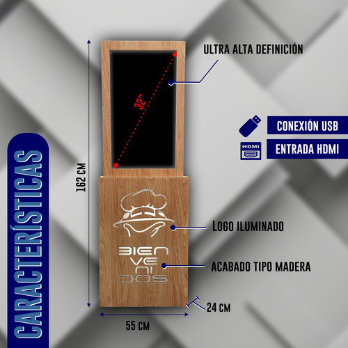 Kiosk-o Totem Pantalla D Publicidad 32 Pulgadas Publicitario