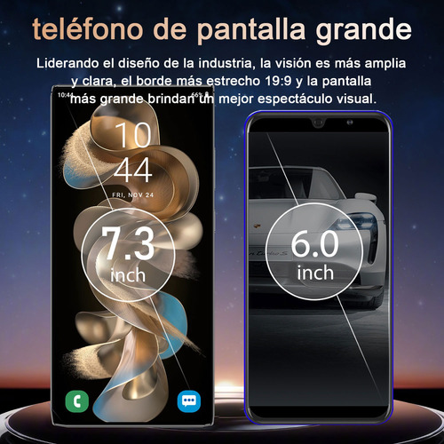 Smartphones S24 Celular Doble Sim 16gb Ram 512gb Rom Pantalla 7.3'' Batería 8000mah Cámara 108mp