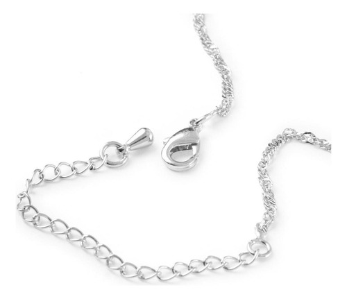 Dije Inicial / Letra O Zirconias Plata .925 + Cadena Regalo Color Plateado