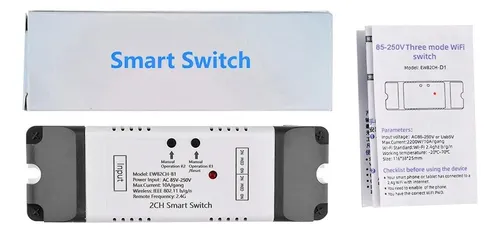 Ewelink Interruptor Dual 2ch Relé Switch 110v 220v Wifi Y Rf
