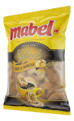 Biscoito Rosquinha Torta de Maracujá Mabel Glacê Pacote 300g
