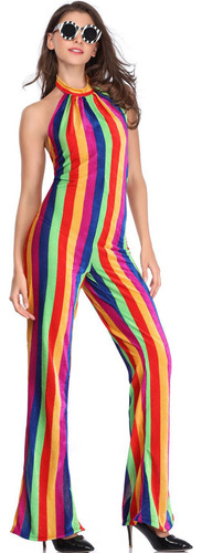 Mono M-xl Con Estampado De Rayas Para Espectáculos