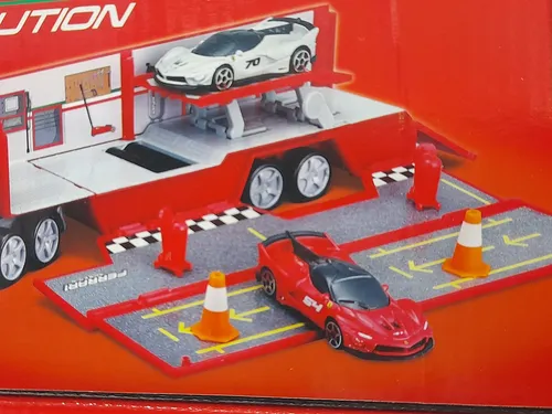 Trailer Taller Ferrari Fxx K Evo , Escala 1/64, Maisto.