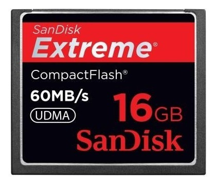 Cartão De Memória Cf Sandisk 16gb Compact Flash Dslr Extreme
