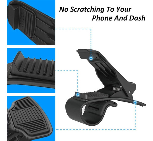 Soporte Auto Camioneta Porta Celular Gps Clip Tablero Pinza