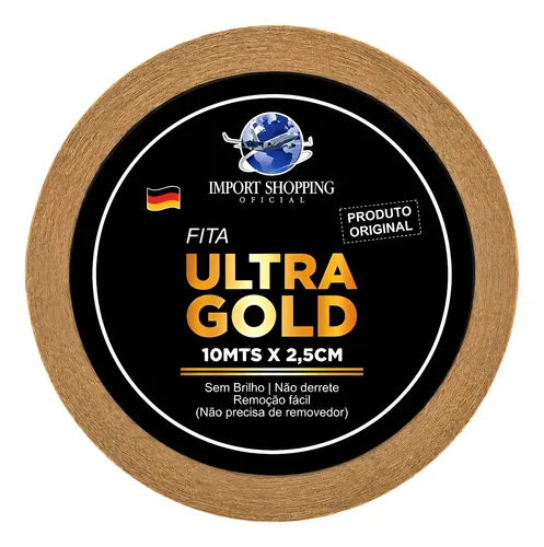 Rolo de fita dupla face amarela Ultra Gold