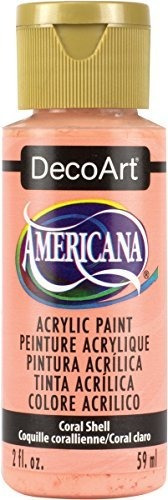 Decoart Americana Acrylic Paint, 2-ounce, Coral Shell