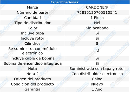 Distribuidor Pontiac Firebird V8 5.7l 78-79 Cardone