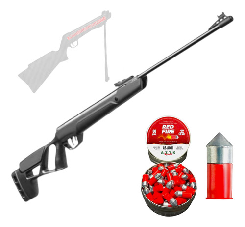 Rifle / Carabina Crosman Vital Shot 5.5 + Diabolos Red Fire