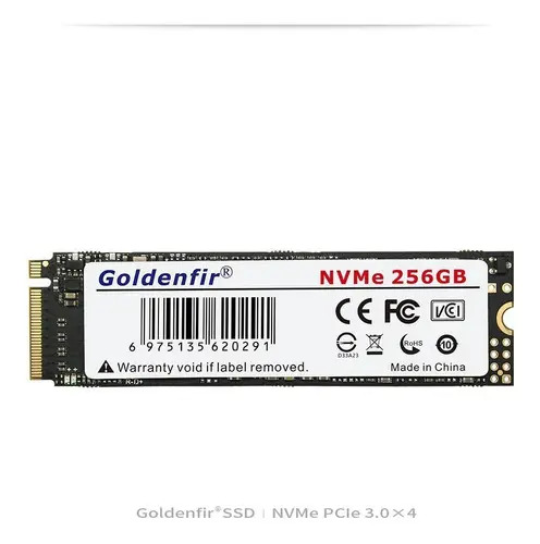 Disco Sólido Interno Ssd Nvme M2 256gb Goldenfir Pc Gamer Cor Branco