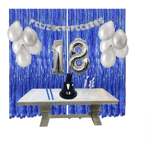 Kit Cotillón - Decoración Cumple De 18 Años 