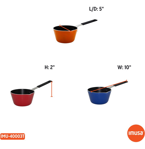Imusa Usa Ninstick Multi Mini Sace Pan Con Mango De Silicona