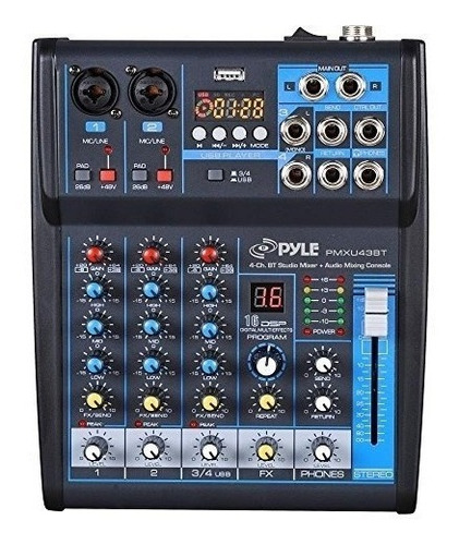 Pyle Professional Mixer De Audio Sound Board Interfaz Del Si