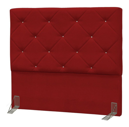 Cabeceira Casal King Oásis 195 Cm Suede Liso Vermelho - D'mo