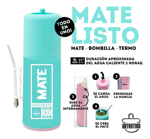Mate Termo Automate Autocebante Moderno Regalo Hombre Papá