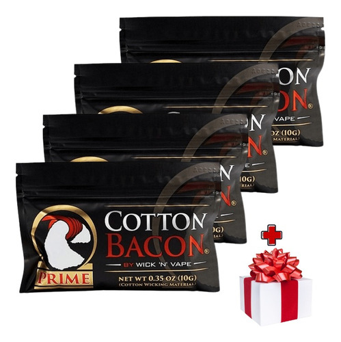 Algodón Cotton Bacon Para Vape X4, Oferta Incluye Regalo !!