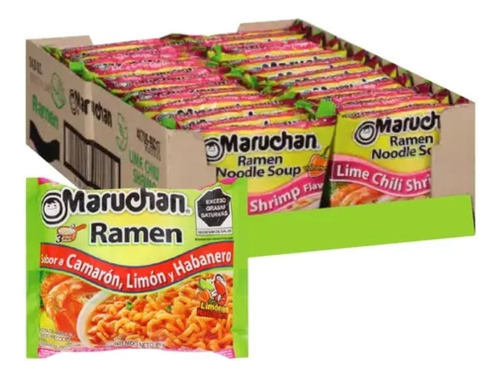 Pack 5 Sopas Ramen Maruchan Camarón Limon Y Habanero