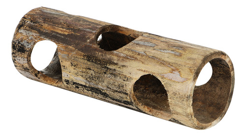 Juguete De Tubo De Hámster De Bambú Central Con Forma De Tún