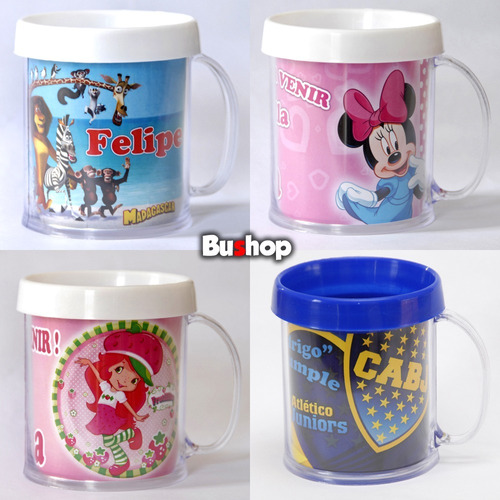 Taza Plastica Personalizada - Souvenir Infantil Cumpleaños