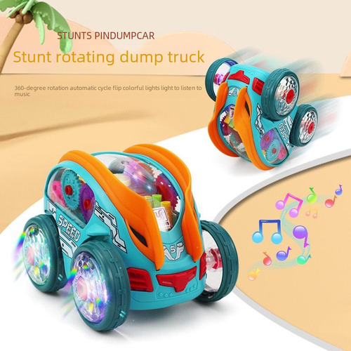 Con Batería: Cool Light Music Stunt Car Con Rotación De 360°