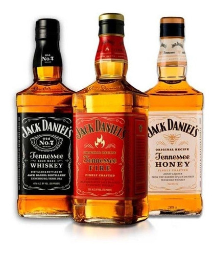 Imagen 1 de 10 de Whisky Jack Daniels Promo X 3 Litros Honey + Fire + Old Nro7