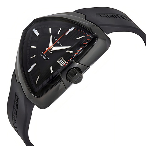 Reloj Hamilton Ventura Elvis80 Auto H24585331 Ghiberti Correa Negro Bisel Negro Fondo Negro