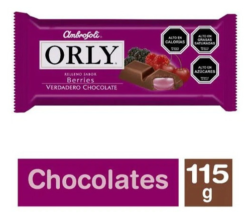 Chocolate Orly Ambrosoli Berry 115gr(3 Unidad )-super