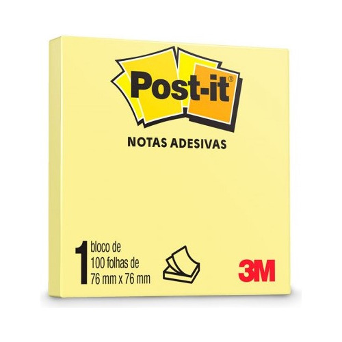 Post-it 76x76 C/100f 3m Amarelo Canário