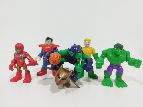 Lote De Superhéroes Superman, Acuaman, Ironman, Duende Verde