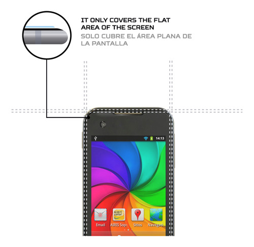 Protector Mica Pantalla Para Airis Tm350
