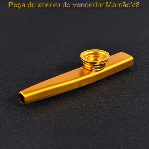 Kazoo Instrumento Musical De Sopro Com + 5 Peliculas Dourado