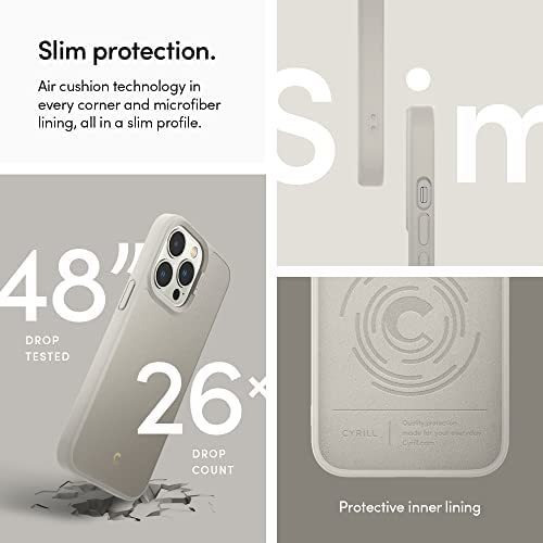 Funda Cyrill Leather Brick Para iPhone 13 Pro Cream