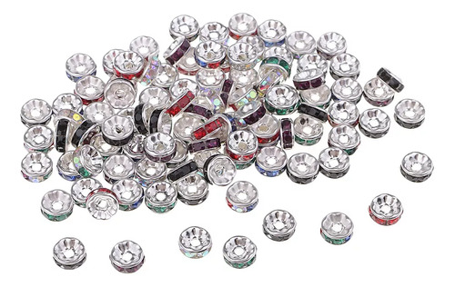 100 Piezas De Perlas Espaciadoras Circulares Para Manualidad