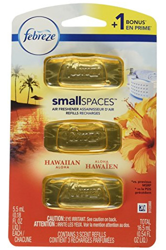 Febreze Small Spaces Air Freshener Refills, Hawaiian Aloha, 