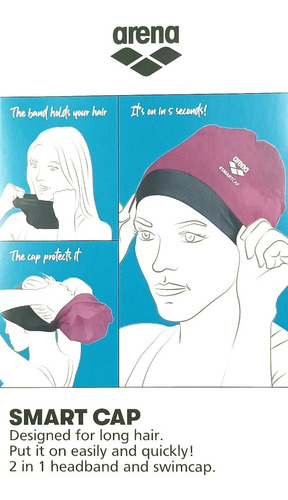 Imagen 3 de 8 de Gorra Natación Pileta Arena Smart Cap P/ Pelo Largo Poliamid