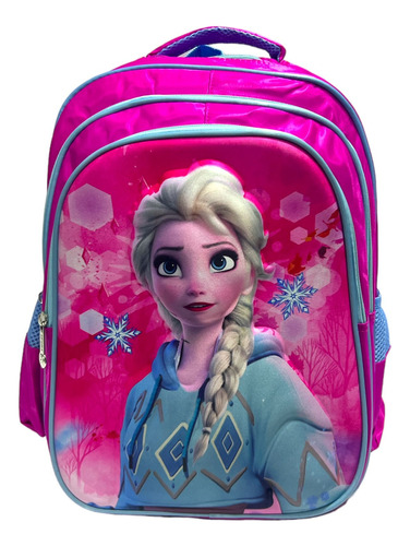 Mochila Frozen Elsa Relieve Calidad Escolar Escuela Y +