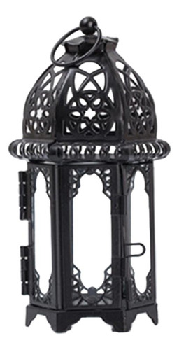 Candeliere De Cristal Tealight Linterna De Hierro Forjado
