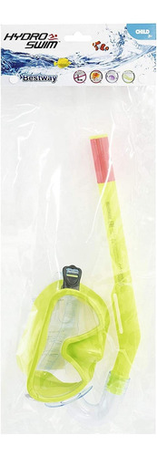 Set De Snorkel Clasico Hydro Swim Buceo Bestway Verde +3años