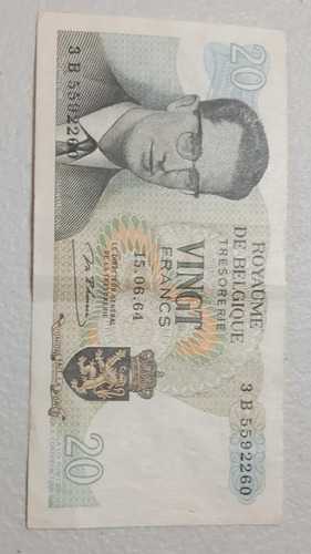 Billete De 20 Francos De Bélgica