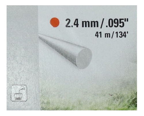 Hilo Desbrozador Stihl Redondo 2.4mm Naranja 41m 02101000