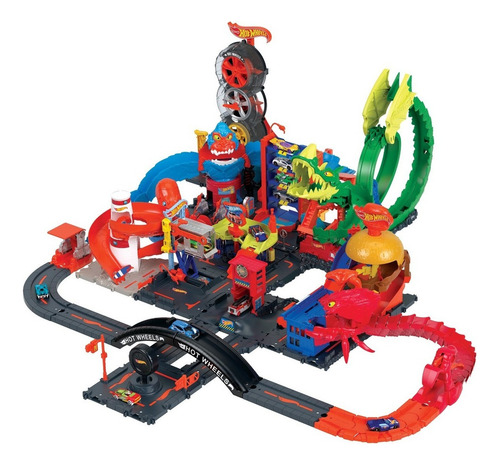 Circuito Hot Wheels City Gorilla Attack Post - Mattel