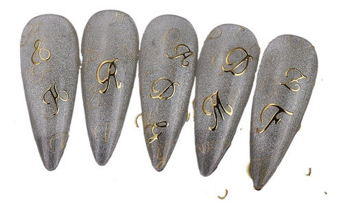 5 Hojas De Pegatinas For Uñas Con Purpurina, Decoración De