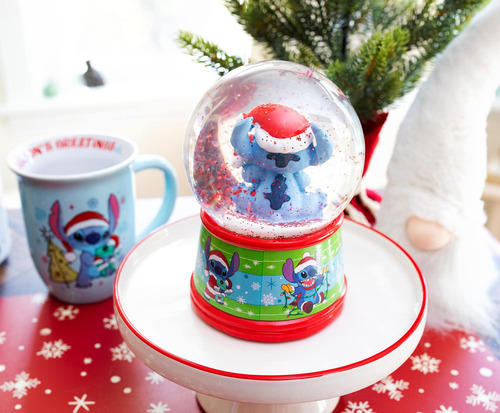 Snow Globe Disney Lilo & Stitch Season's Greetings Ligh-up