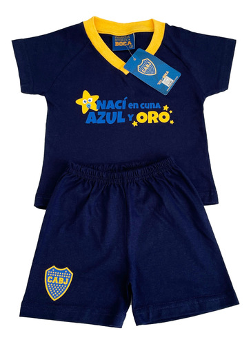 Conjunto De Bebé Boca Juniors Producto Con Licencia Oficial 